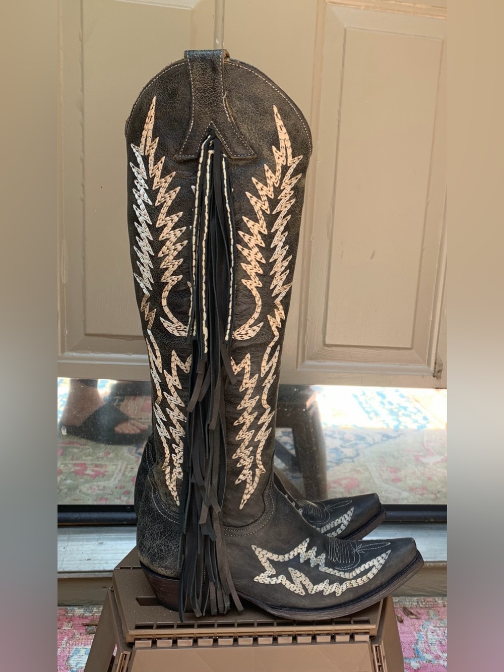 SOLD not for sale. Old Gringo Tall Mayra Boots with  Fringe and Embroidery - Picture 4 of 10